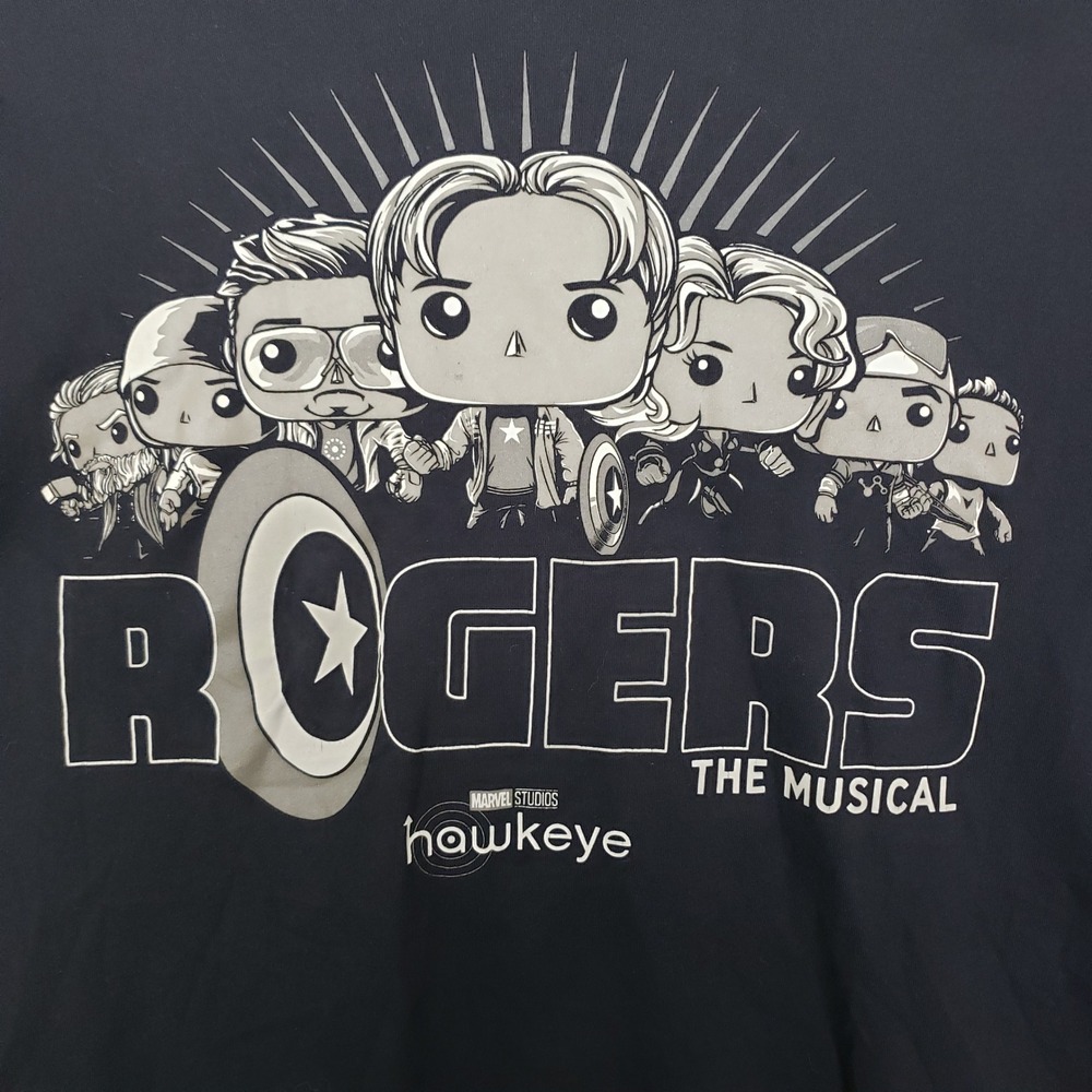 Funko Pop Tee Rogers The Musical Black Marvel Collector Hawkeye Captain America